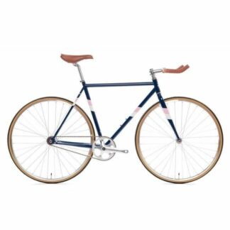 CLASSIC STATE RUTHERFORD SINGLE SPEED BIKE - BLUE WITH PINK AND WHITE DETAILING
