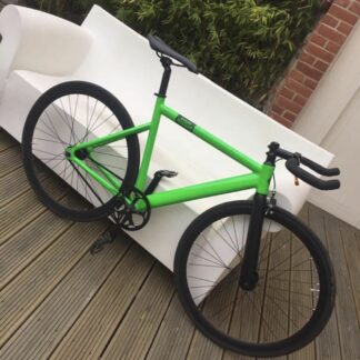 State Bicycle Co Black Label  Fixie Single Speed Track Bike, Zombie green,20inch