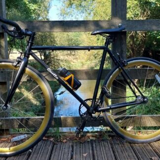 Single speed bycicle Quella black and gold